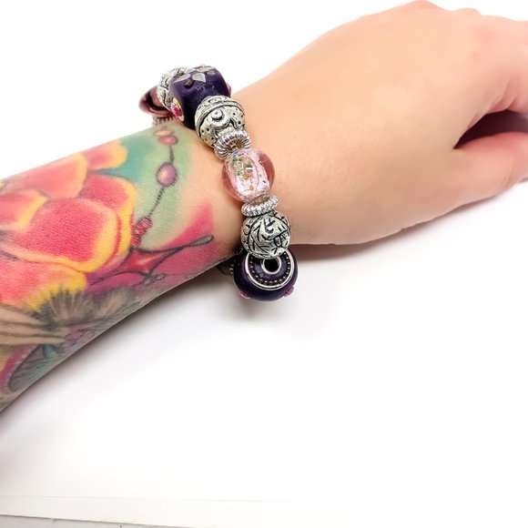 Mixed Media Stretch Bracelet - Picture 2 of 3